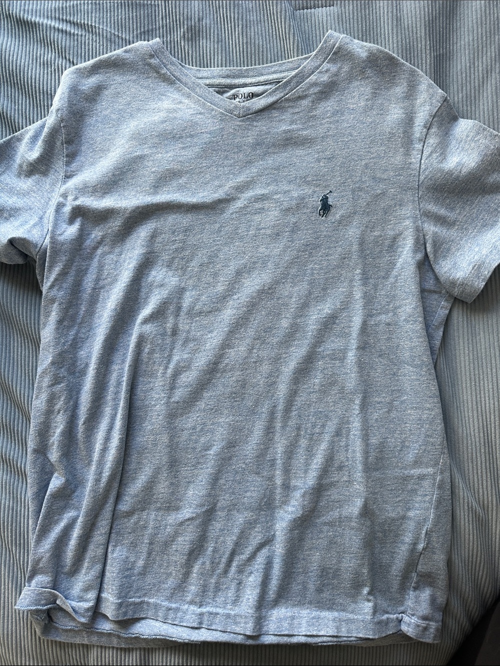 Polo by Ralph Lauren Heather Light blue V-Neck Short Sleeve Tee